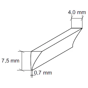 gewölbte Abstandsleiste