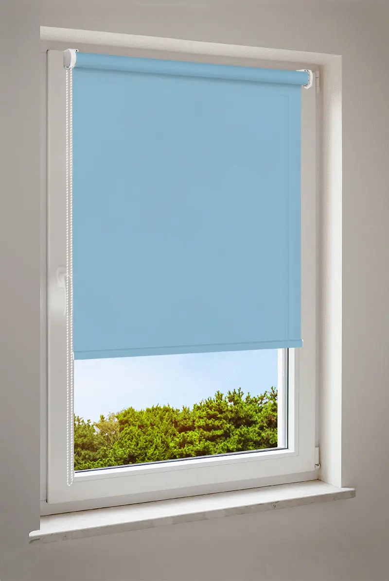 Rollo nach Himmelblau | halbtransparent