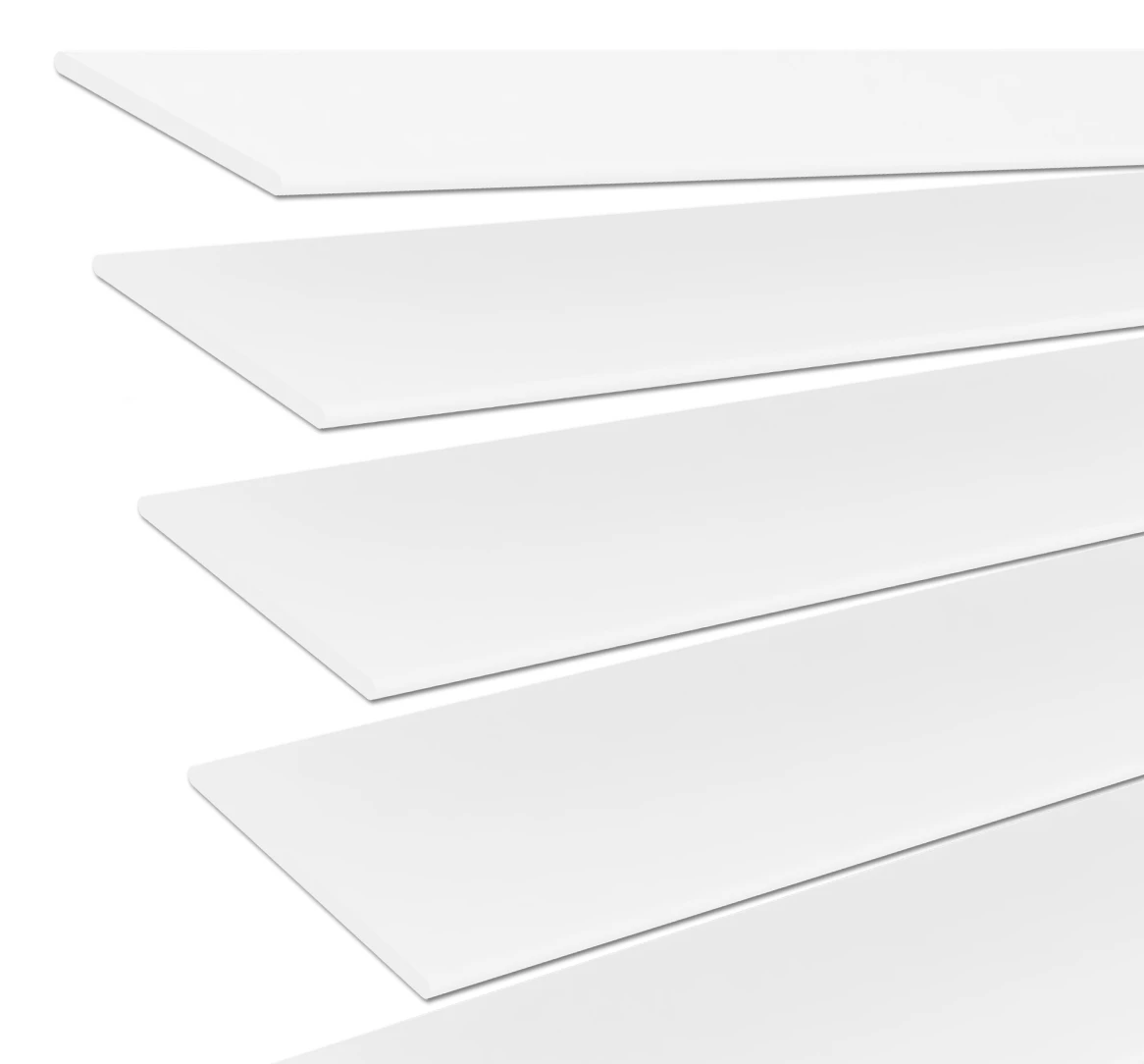 Holzlamelle Muster Weiß 50 mm | JH037