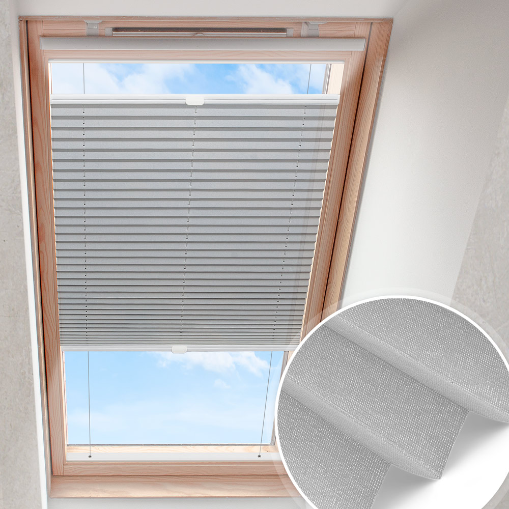 Dachfensterplissee Silbergrau | perlmutt