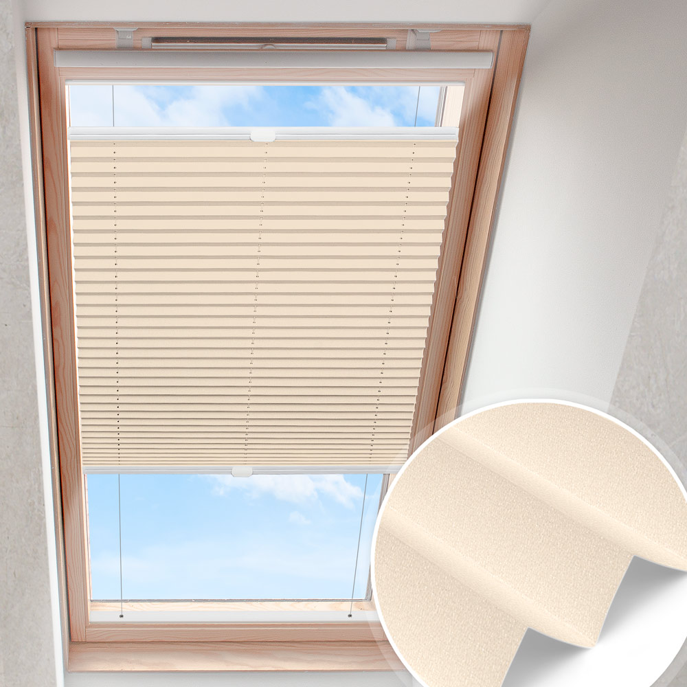 Dachfensterplissee Alabastercreme | perlmutt