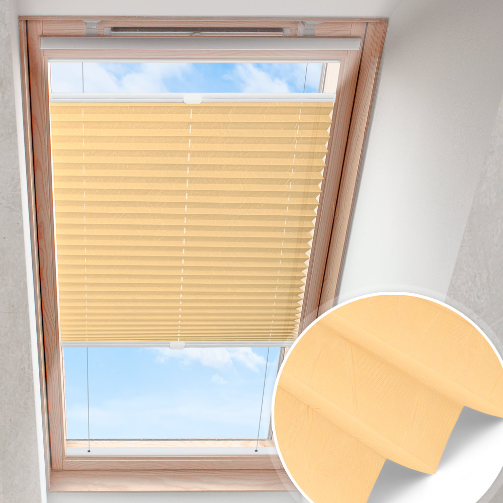 Dachfensterplissee Blassorange | crush perlmutt