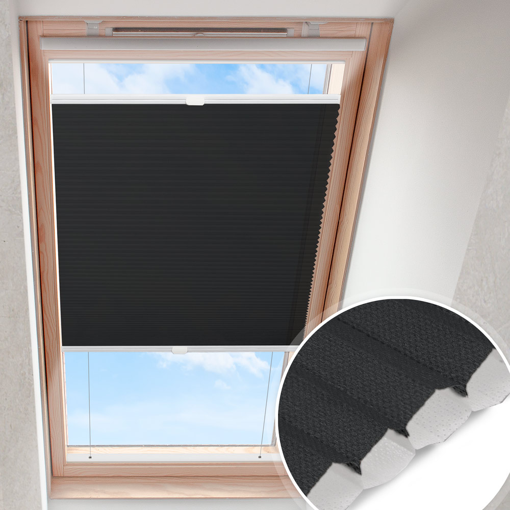 Dachfensterplissee Anthrazit | Wabe