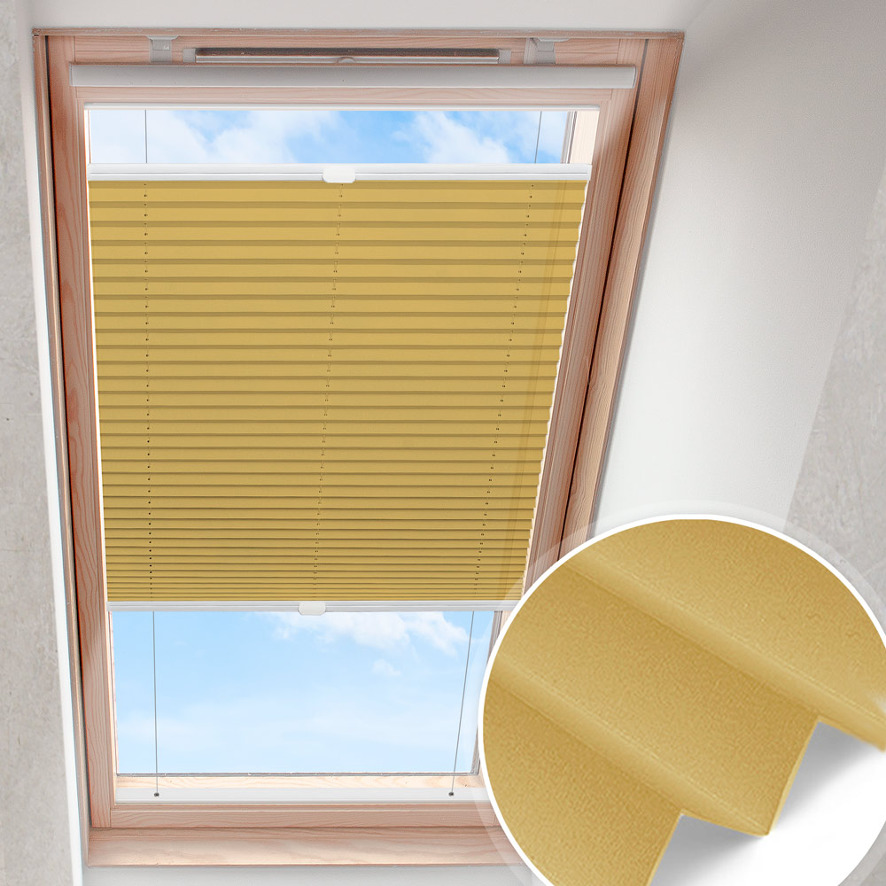 Dachfensterplissee Orangegelb | blickdicht