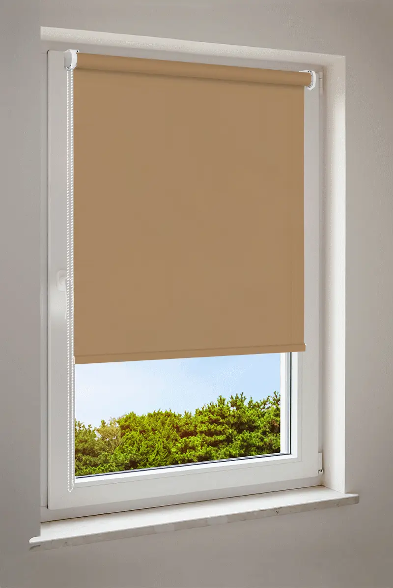 Rollo Nussbraun | halbtransparent